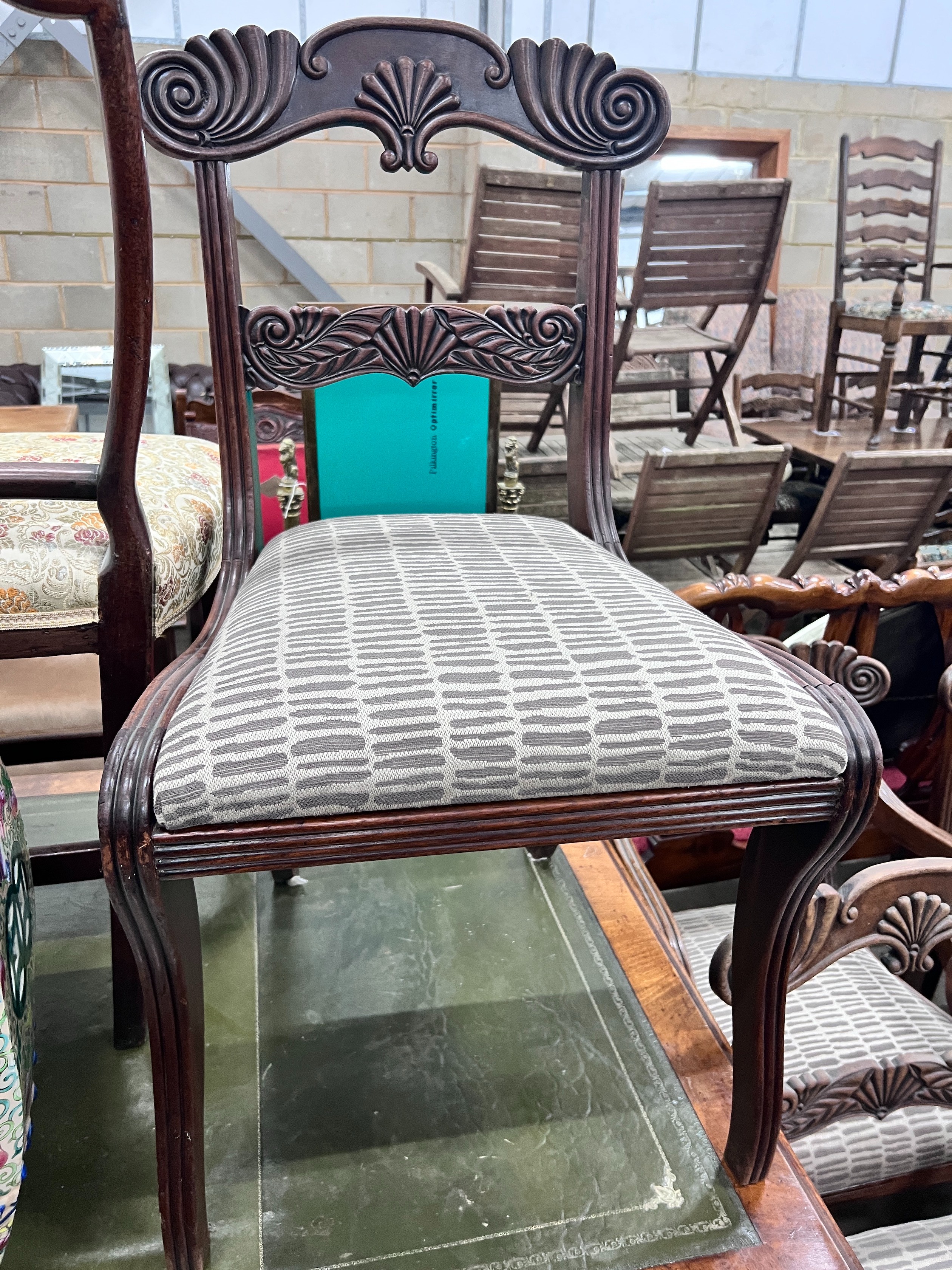 A set of eight William IV mahogany dining chairs, including two carvers *Please note the sale commences at 9am.
